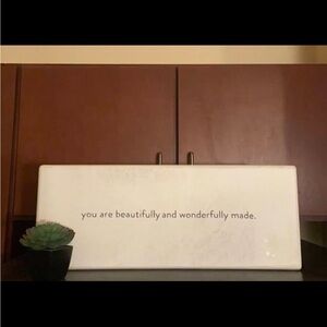 “YOU ARE BEAUTIFULLY AND WONDERFULLY MADE ART” Inspirational White Wall Art